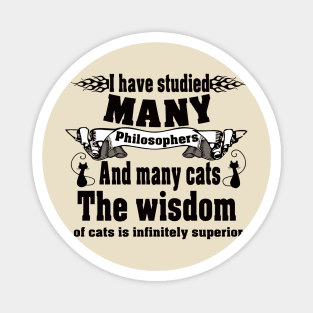 Philosopher and cats Magnet